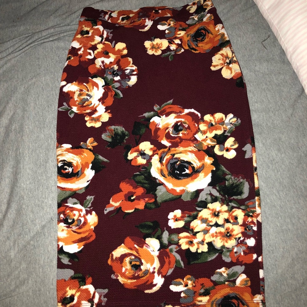 Knee length pencil skirt